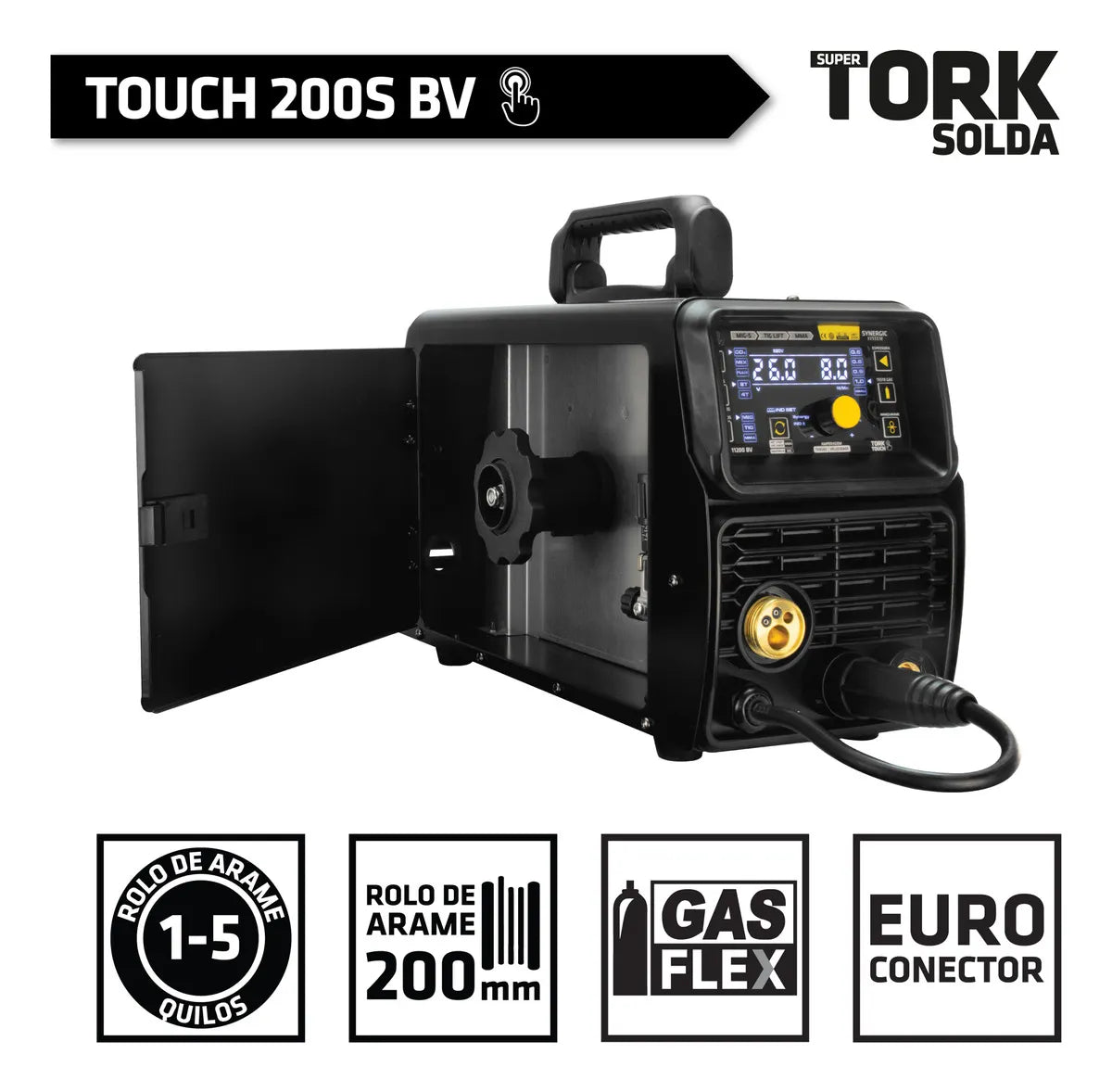 INVERSOR 200 AMPERES (MIG/MMA/TIG) - BV IMETS-11200-BV TORK