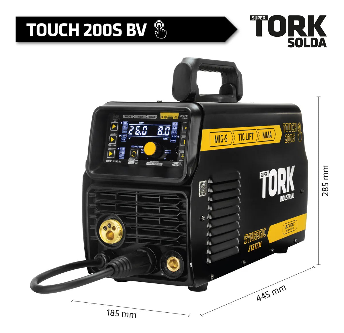 INVERSOR 200 AMPERES (MIG/MMA/TIG) - BV IMETS-11200-BV TORK