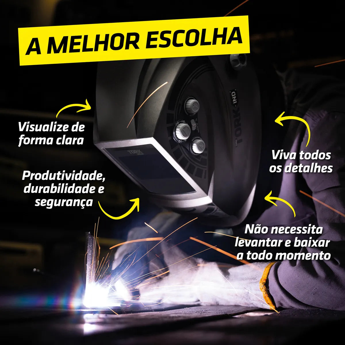 MASCARA DE SOLDA TORK MSEA 1003 AUTAMÁTICO PROFISSIONAL 8K