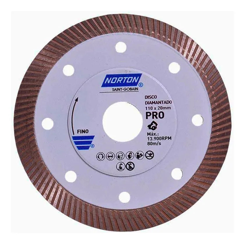 DISCO CORTE PORCELANATO 110X10X20 NORTON