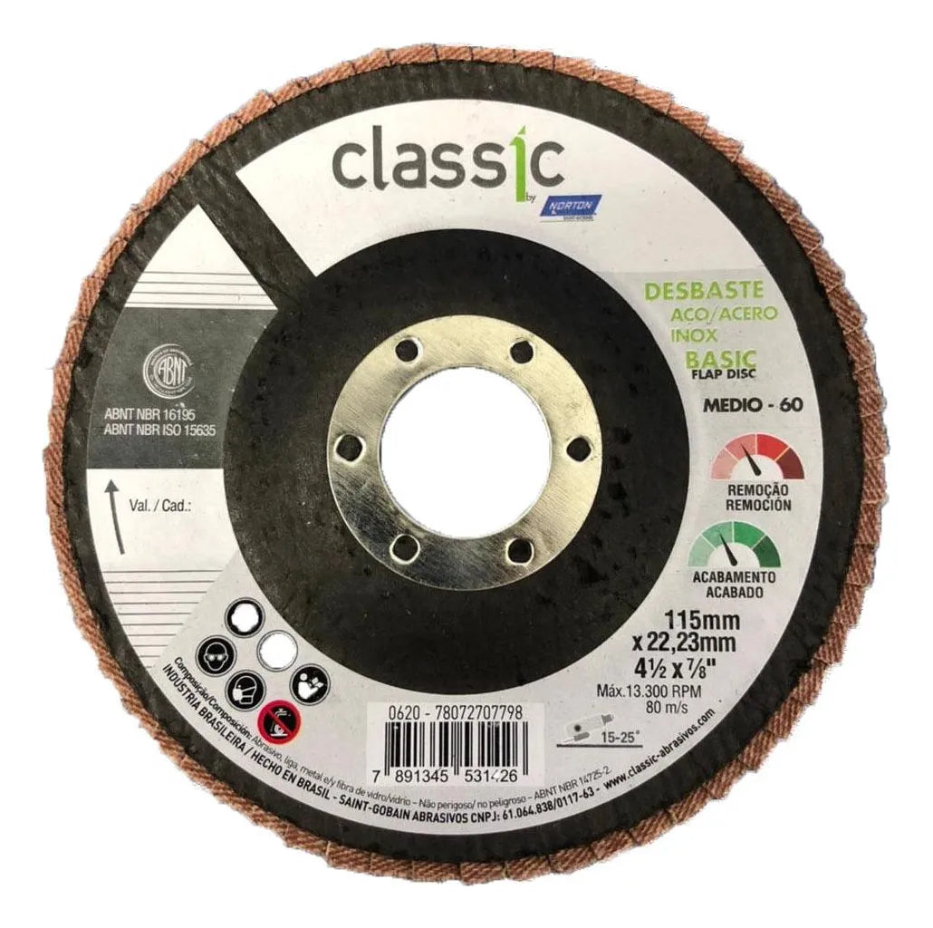DISCO FLAP 115X22.23 NORTON GRAO 60