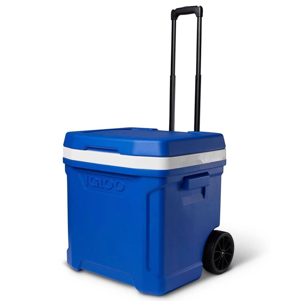 Caixa Térmica Cooler Ice Cube Azul Com Rodas 56L Igloo