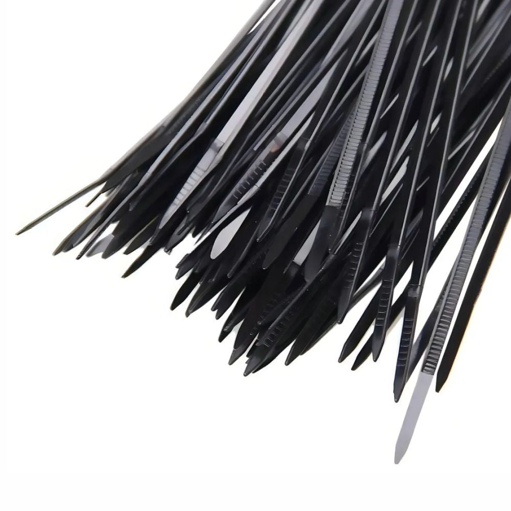 Abraçadeira Nylon Preta 4,8mm x 200mm x 100 Unidades Kala