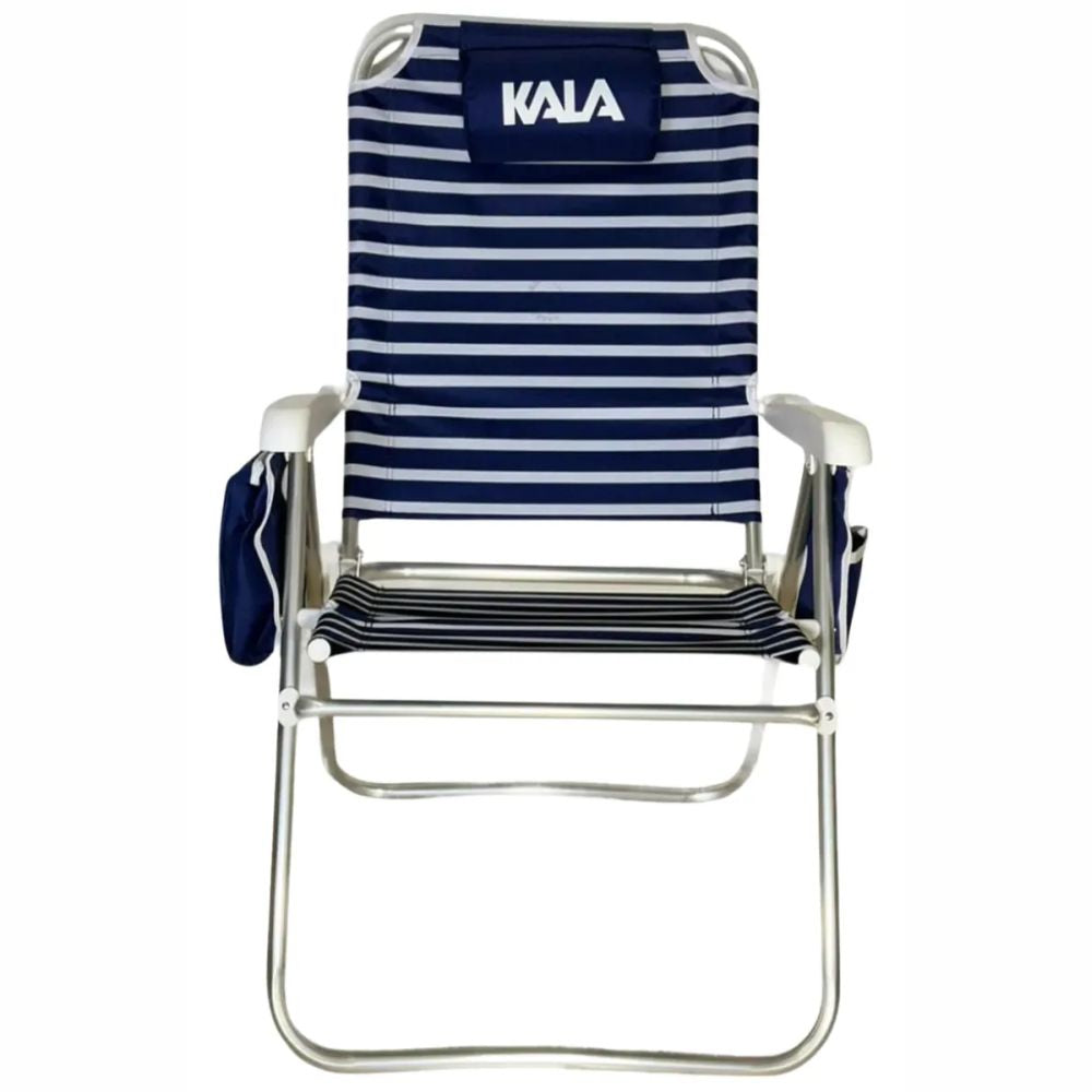 Cadeira 5 Posições Reclinável Bolsa Térmica Camping Praia Kala