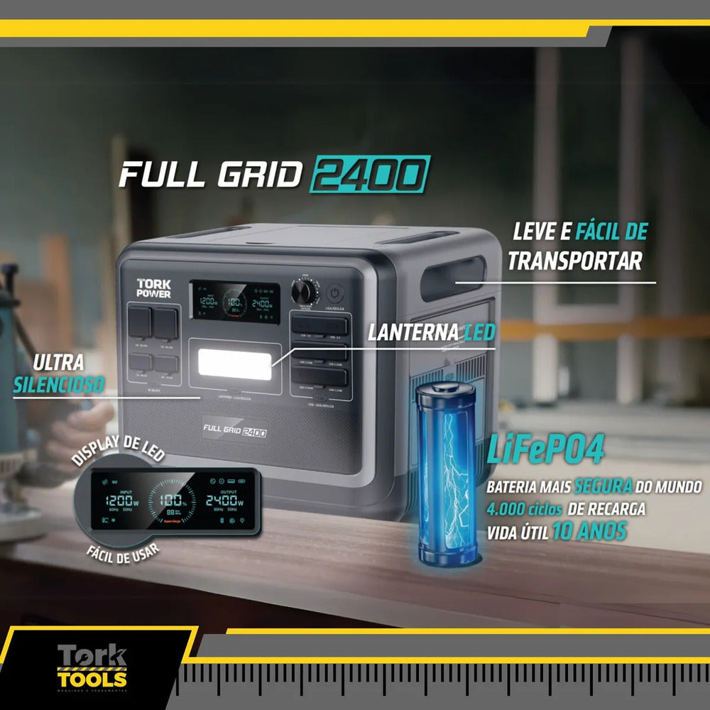 Central De Energia Full Grid 2400w 220V PS2400w Tork Power