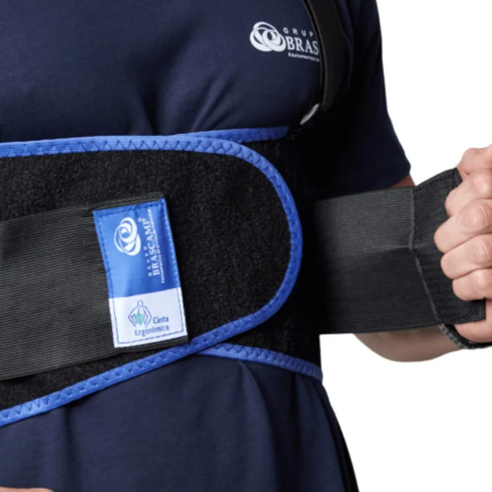 Cinto Ergonômico Preto c/ Detalhe Refletivo GG 3379 BrasCamp