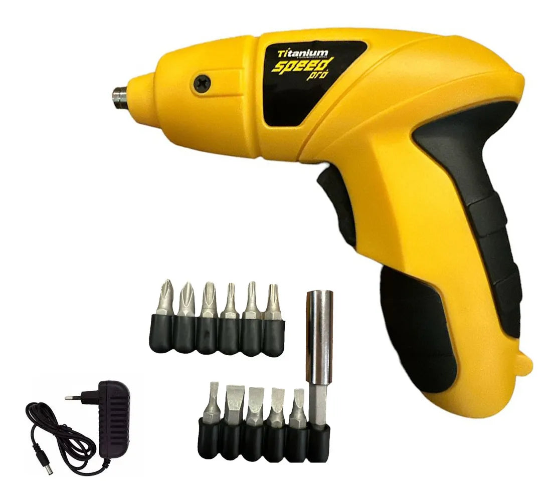 Parafusadeira Elétrica Titanium Speed Pró Bivolt C/ 11 Bits