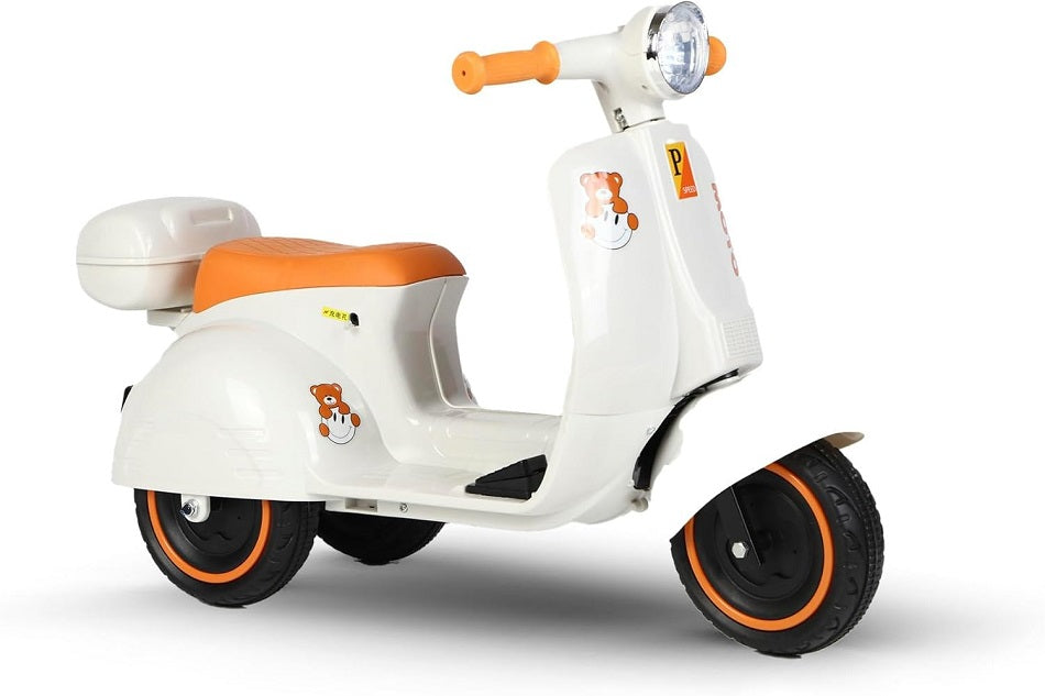 Moto Elétrica Infantil Scooter Cubi Joy 6v Branca Bang Toys
