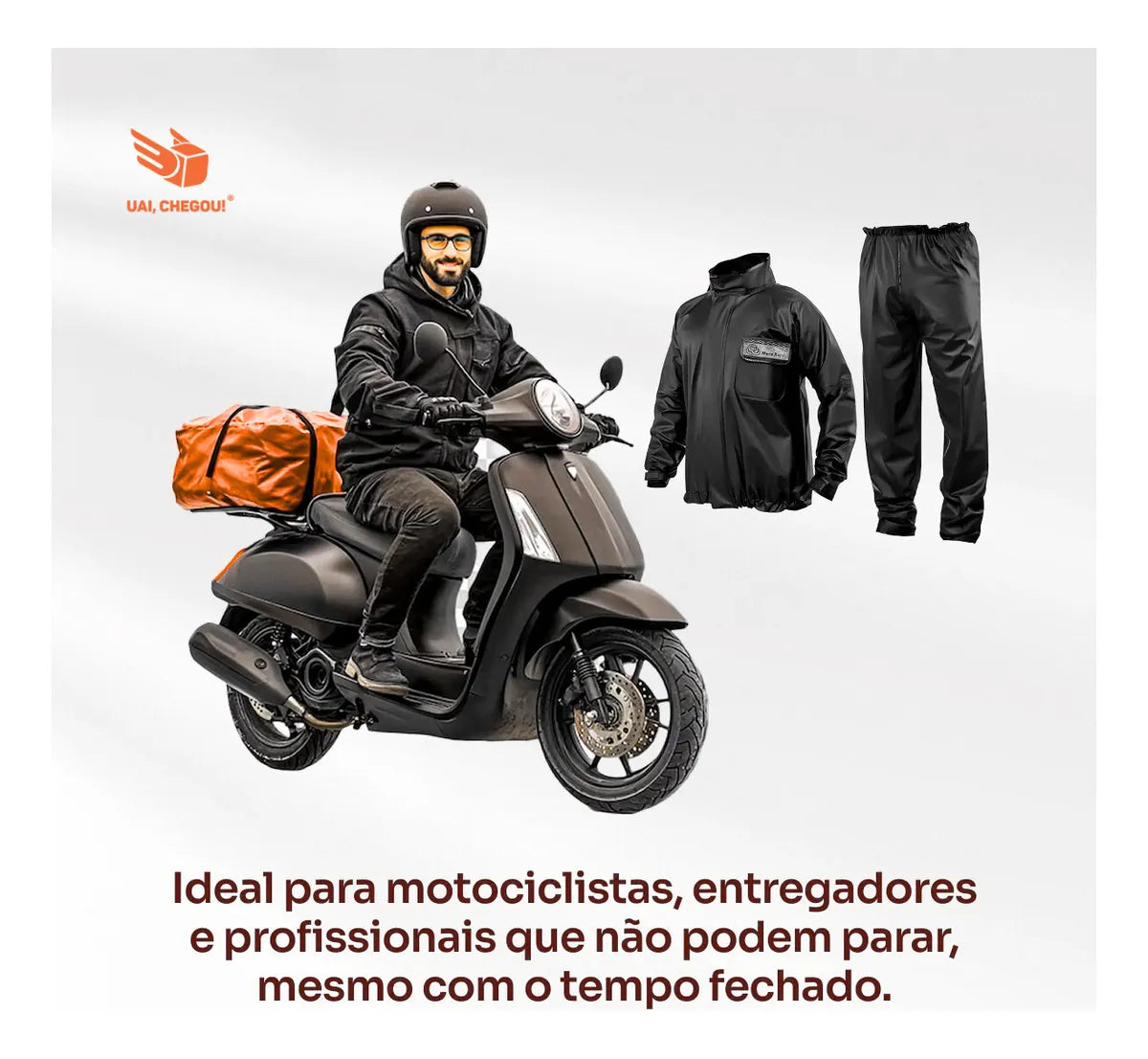 Capa De Chuva Brascamp Jaqueta + Calça Motoqueiro Tamanho GG
