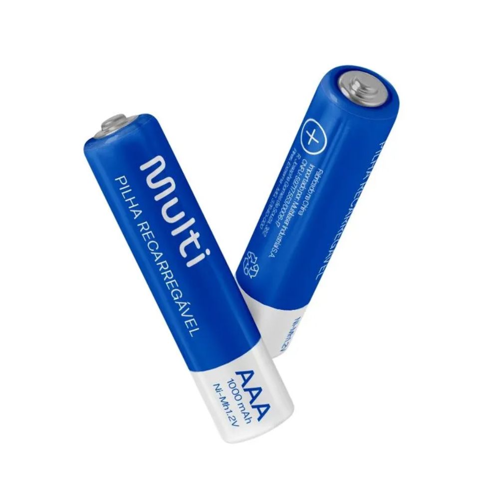 Pilhas Recarregáveis AAA 1000Mah com 4 Unidades Multi CB050