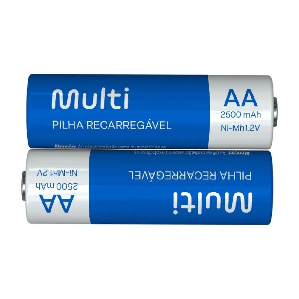 Pilhas Recarregáveis AA 2500Mah 4 Unidades Multilaser CB052