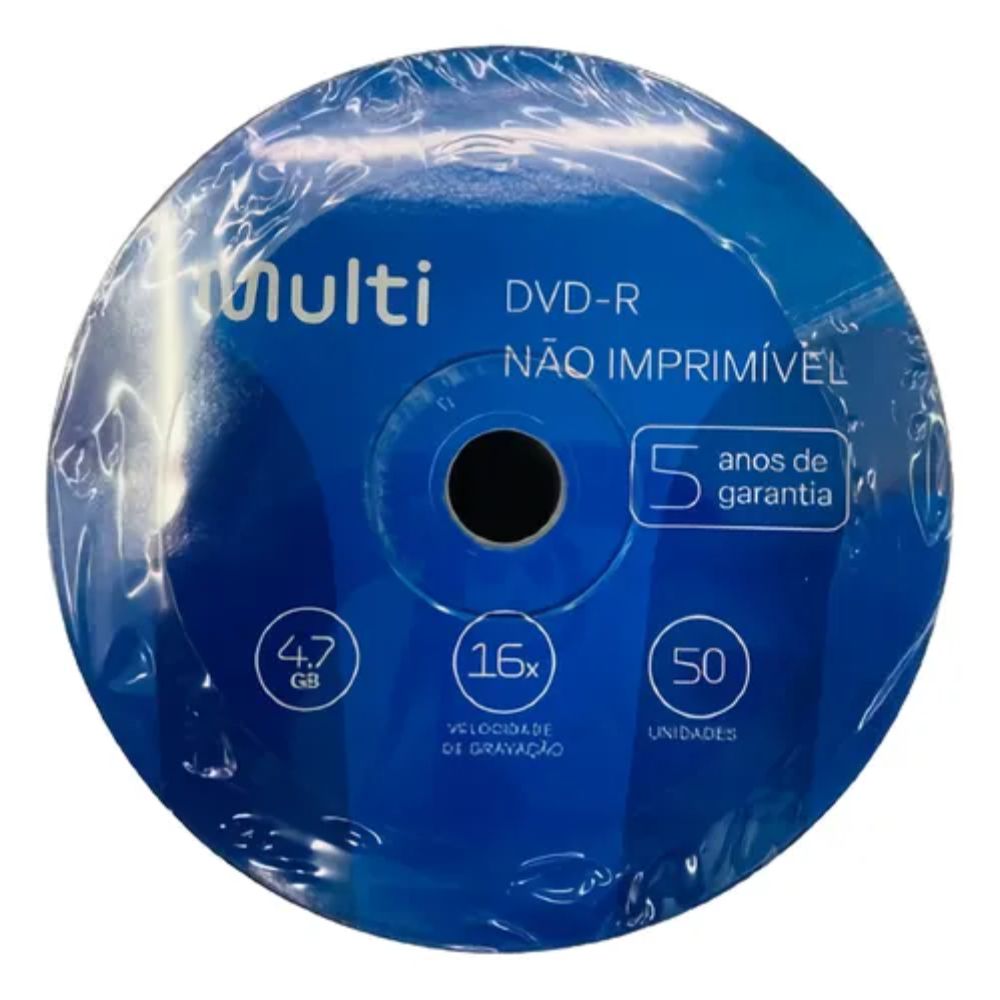 DVD-R Mídia Virgem DV061 Multi 50 Unidades 16x 4.7gb
