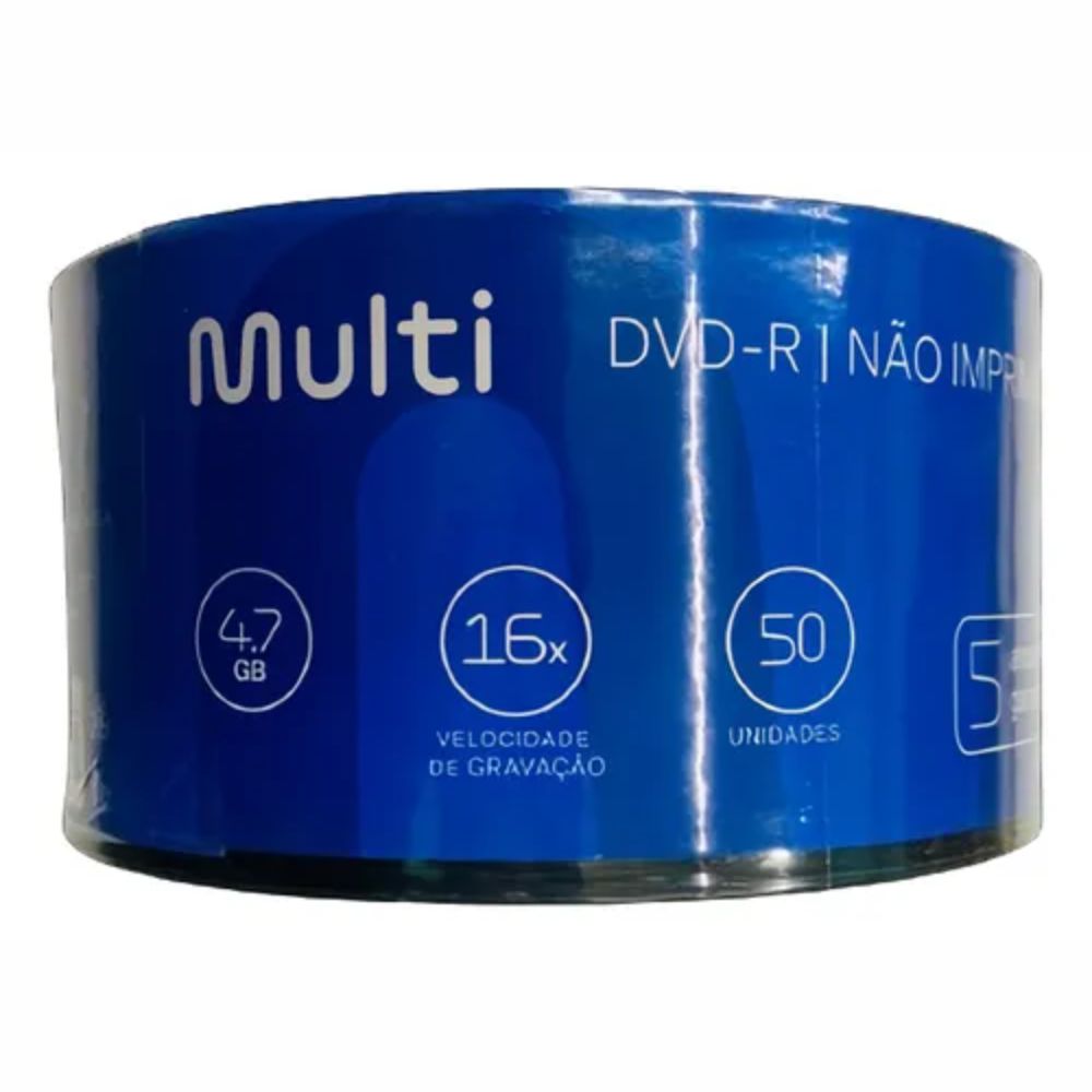 DVD-R Mídia Virgem DV061 Multi 50 Unidades 16x 4.7gb