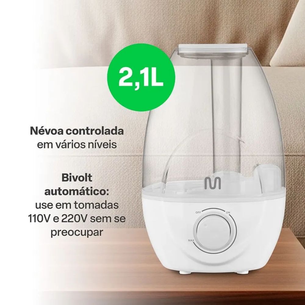 UMIDIFICADOR MULTILASER CLEAR TANK 2 1L HC210 MULTI