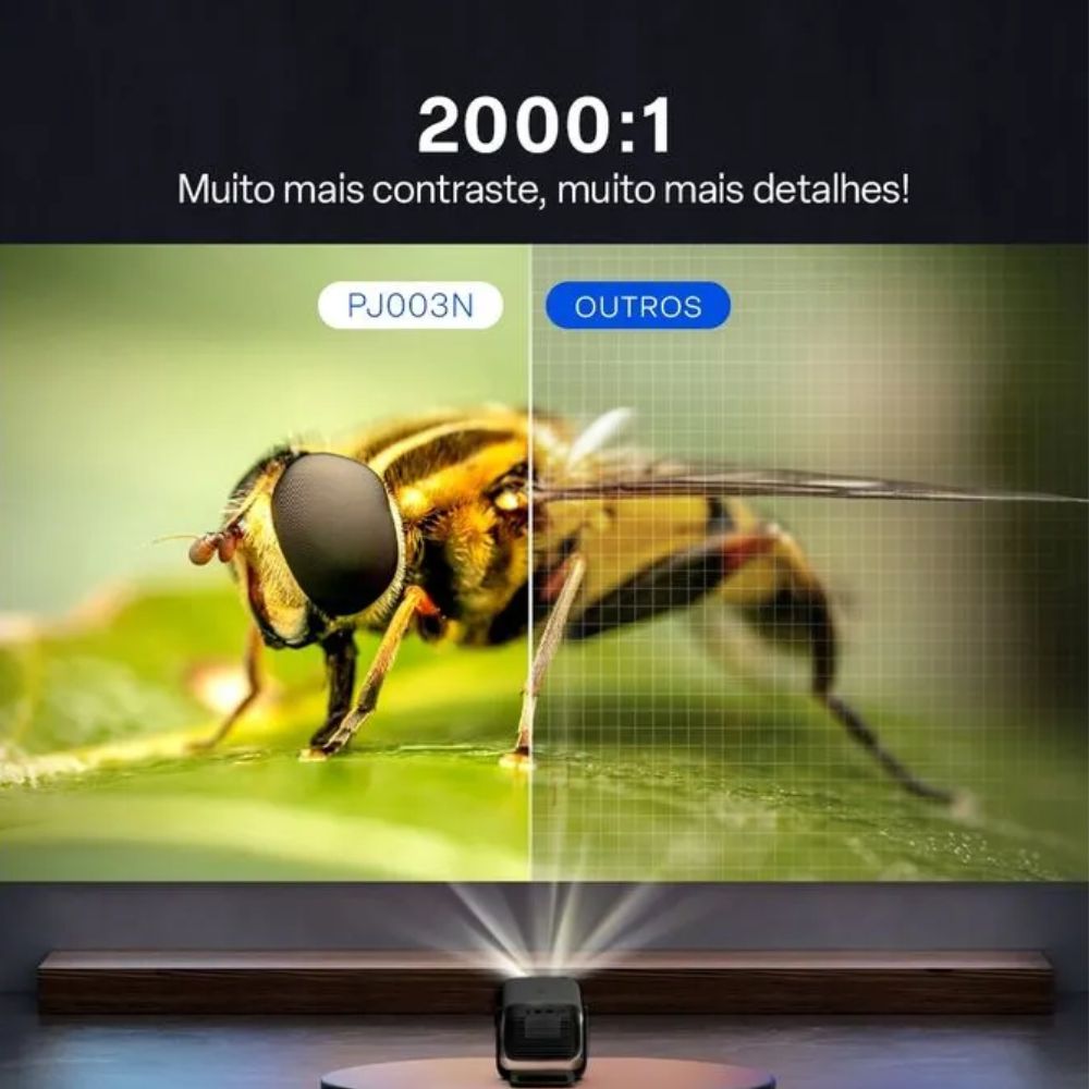 Projetor Smart Full HD 300 Lumens Android/iOS Multi PJ300N