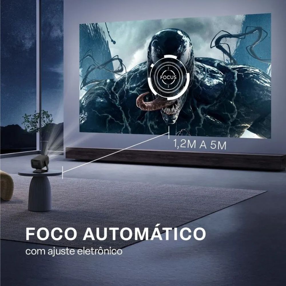 Projetor Smart Full HD 300 Lumens Android/iOS Multi PJ300N