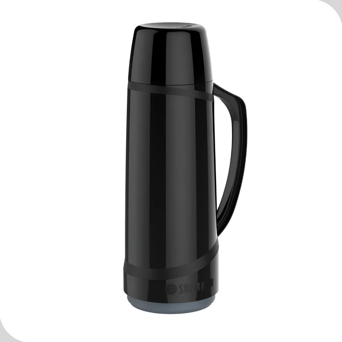GARRAFA TERMICA CRISTAL 1L PRETA SOPRANO