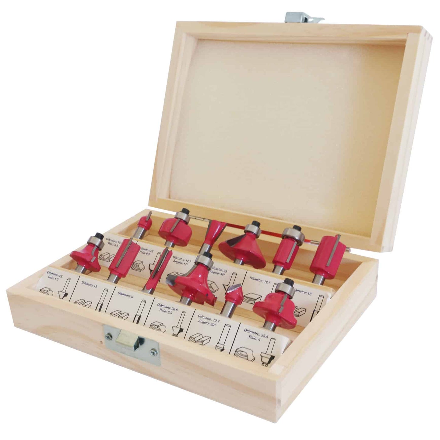 JOGO DE FRESAS PARA TUPIA 12PCS G19568AC GAMMA
