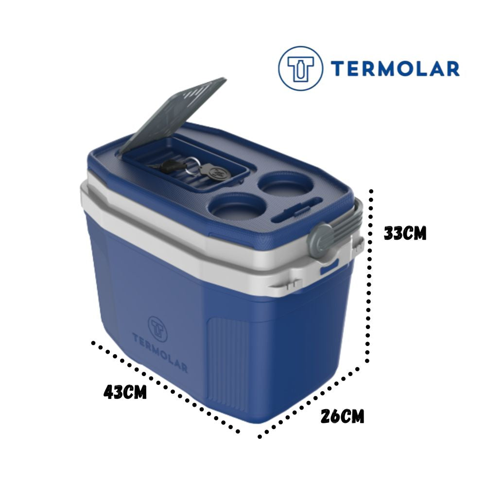 Caixa Térmica 20L + Jarra Térmica Fliptop 2,5L Azul Tech Termolar