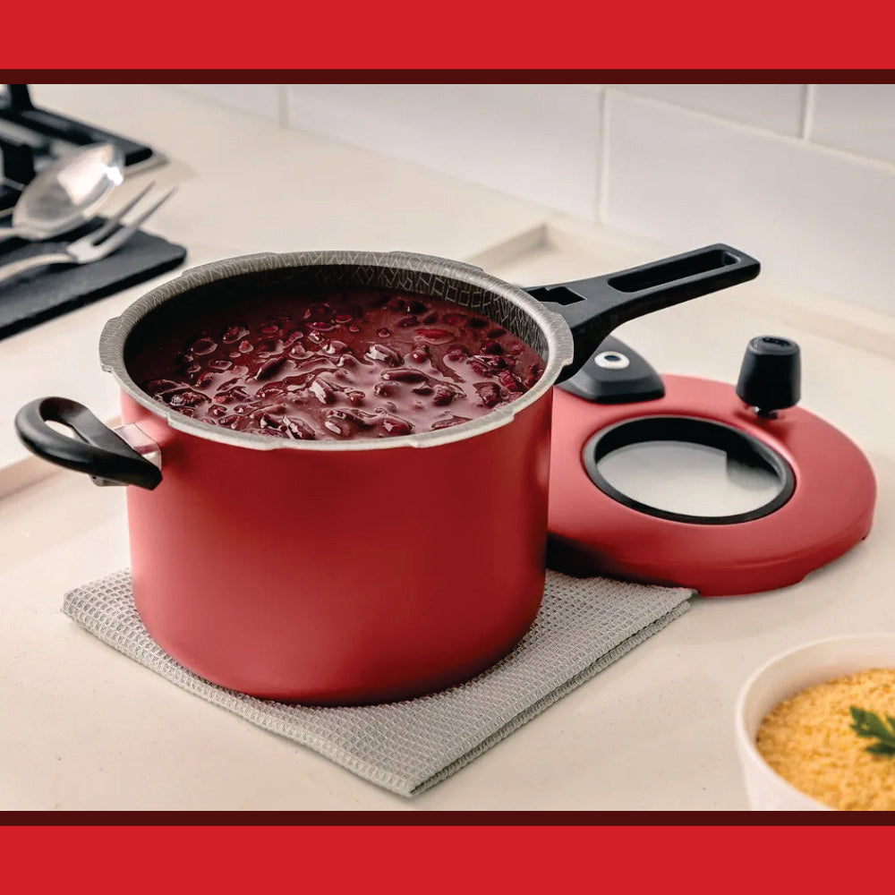 Panela De Pressão Fechamento Externo C Visor Cereja 4,5l MTA