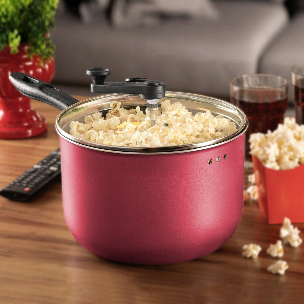 Pipoqueira MTA Antiaderente SuperFlon Ultra 22cm 4,8L Cereja