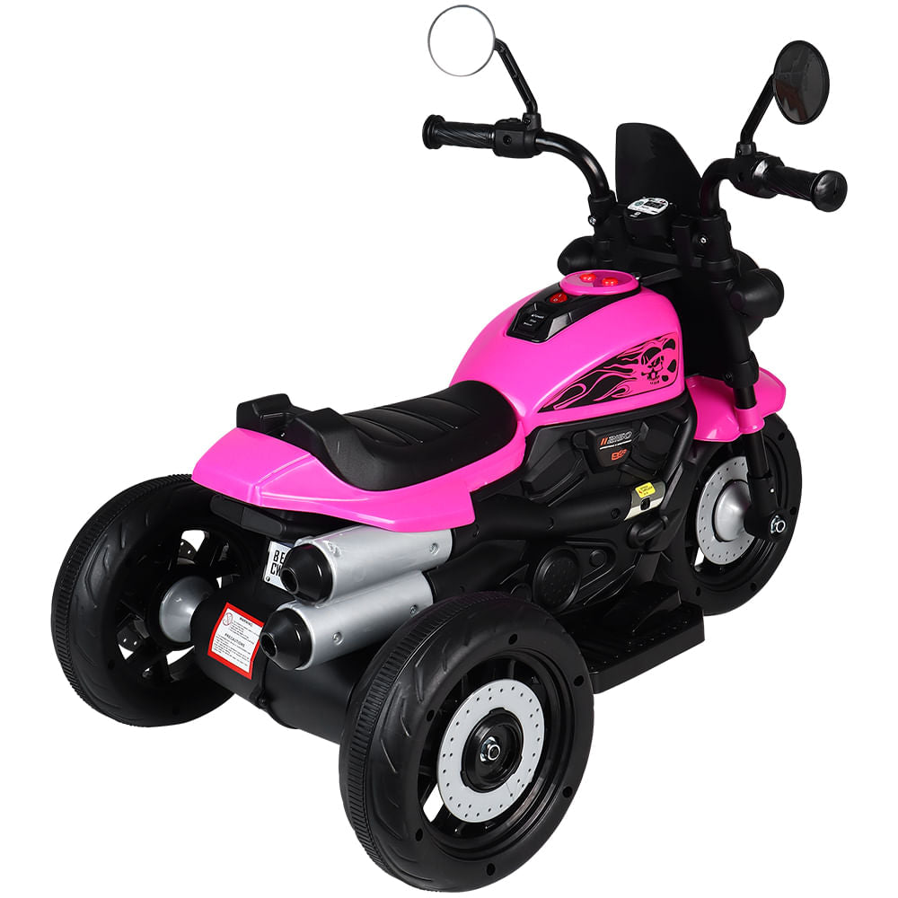 Moto Elétrica Infantil Freeway King 3 rodas 6v Rosa Belfix