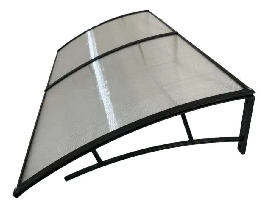 Toldo Policarbonato 100X70CM Preto e Translucido