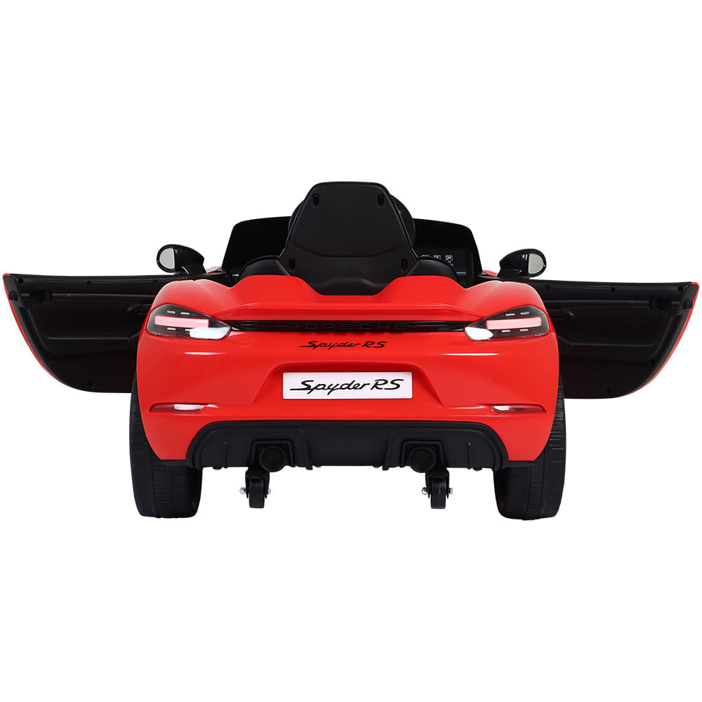 Carro Elétrico Infantil Porsche Spyder 718 RS 12V Vermelho Bel