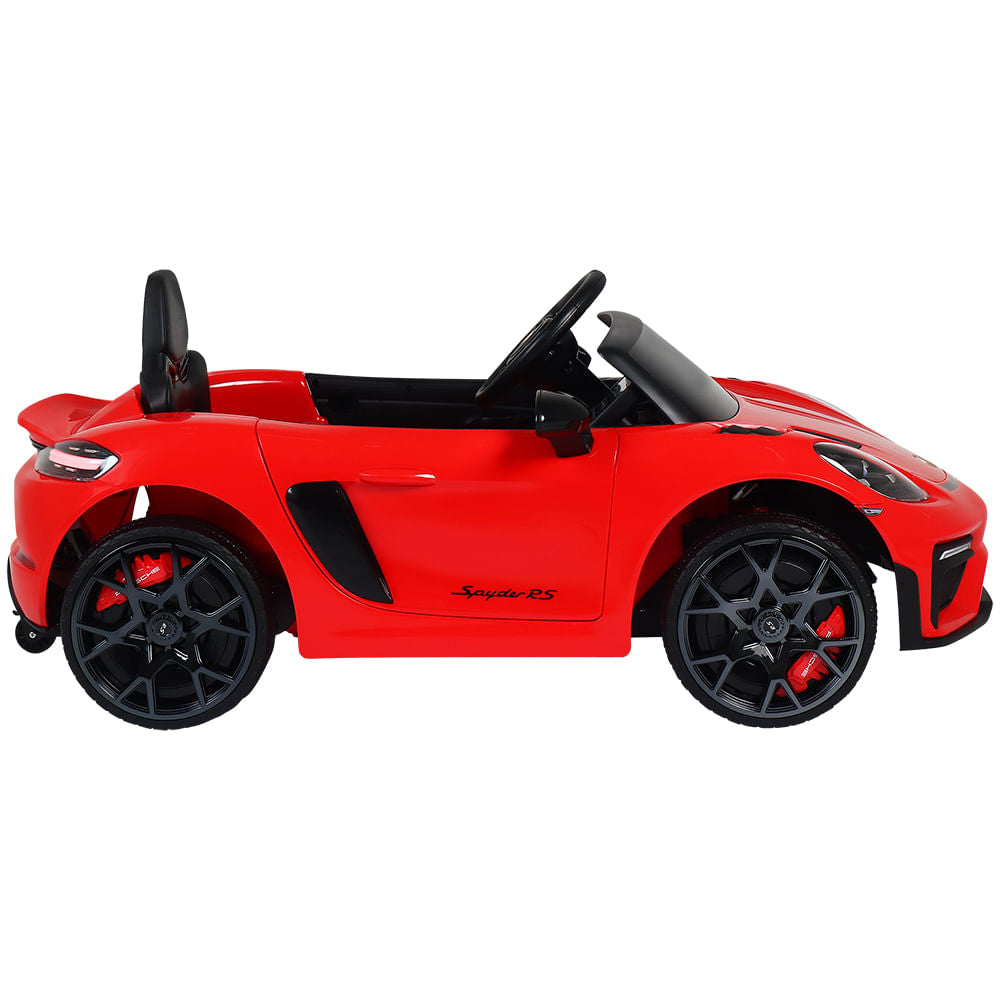 Carro Elétrico Infantil Porsche Spyder 718 RS 12V Vermelho Bel