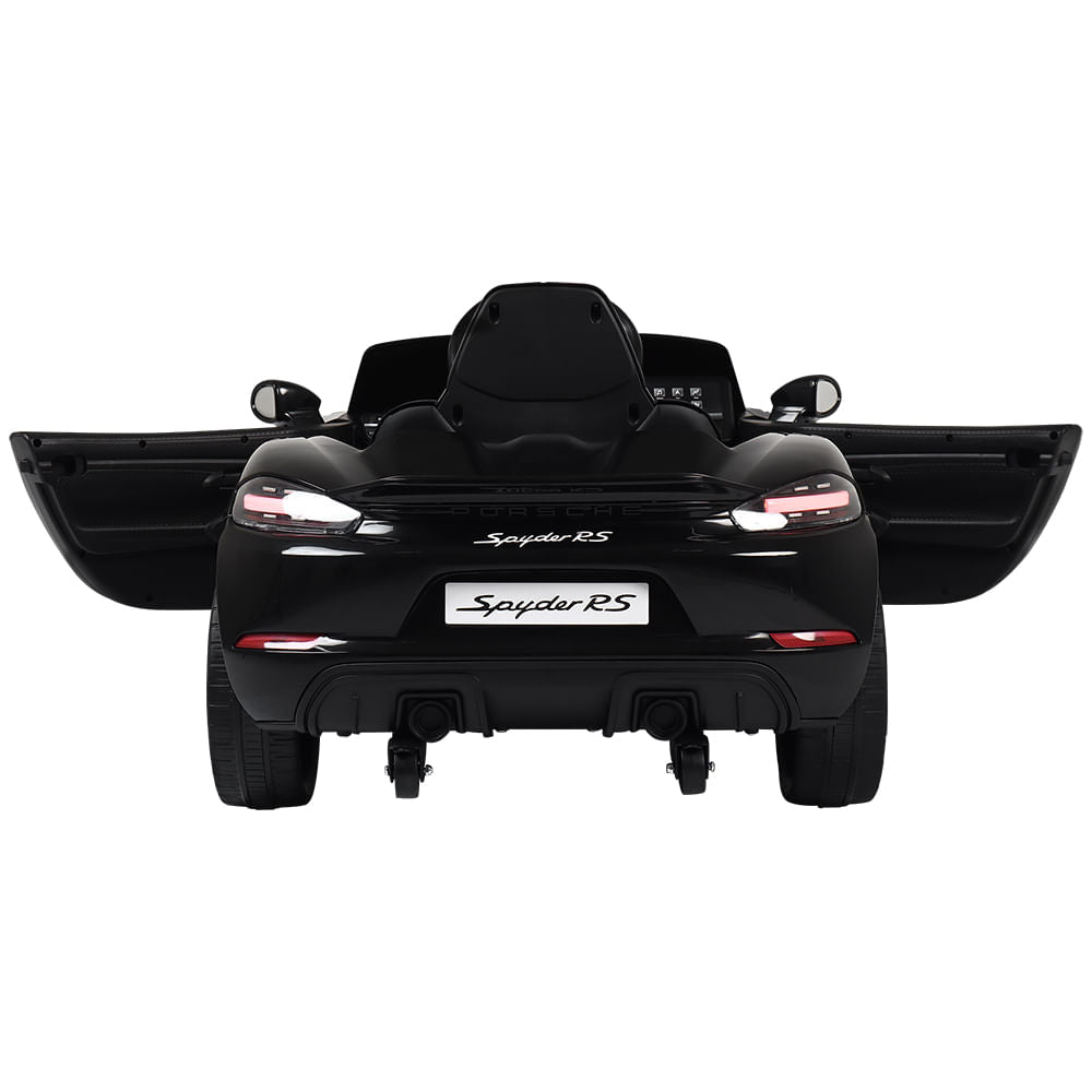 Carro Elétrico Infantil Porsche Spyder 718 RS 12V Preto Bel
