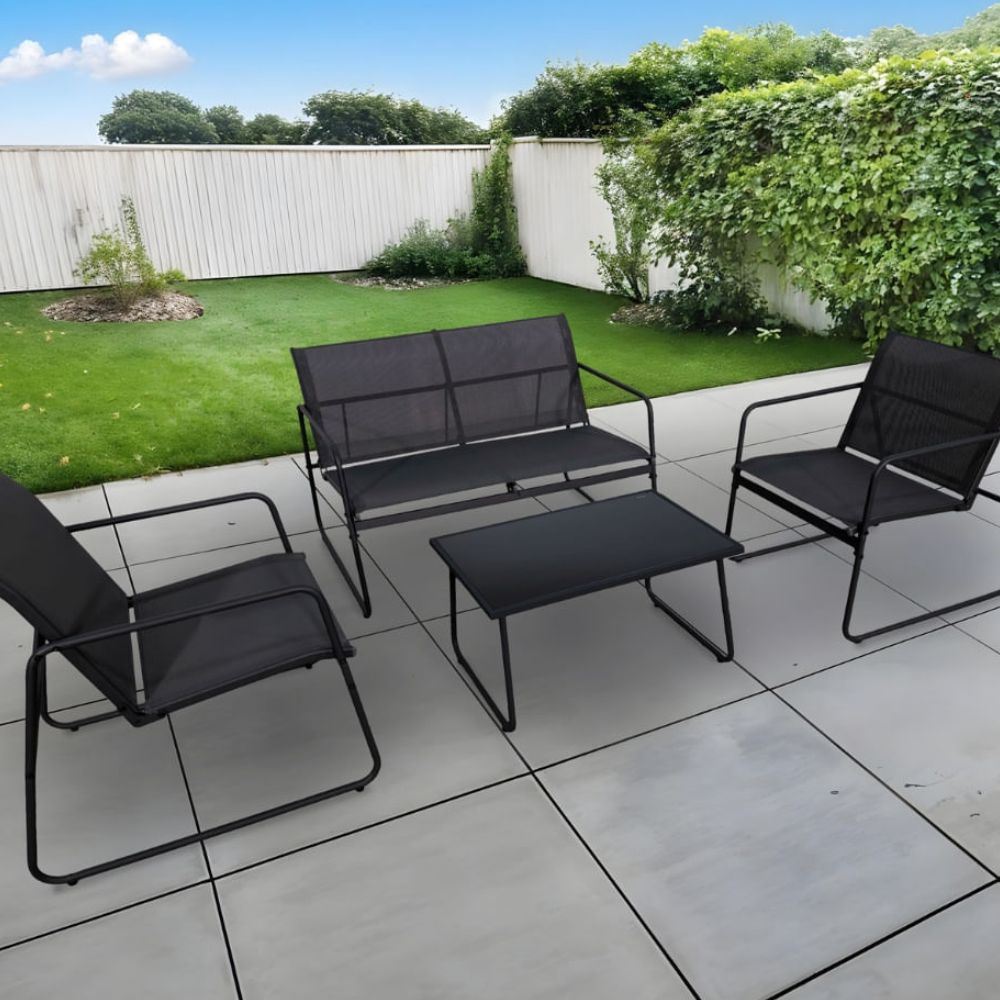 Conjunto de Mesa para Jardim Weekend Preto 4Pçs 83508 Bel
