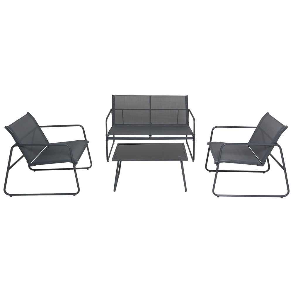 Conjunto de Mesa para Jardim Weekend Preto 4Pçs 83508 Bel