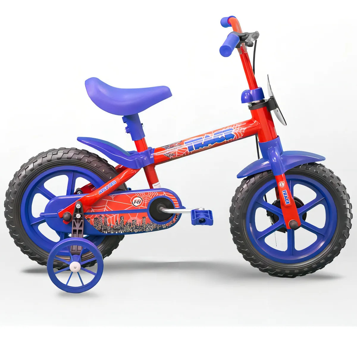 TRACK BIKE ARO 12 AZUL ARCO IRIS AZUL COM VERMELHO