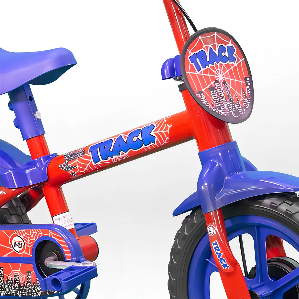 TRACK BIKE ARO 12 AZUL ARCO IRIS AZUL COM VERMELHO