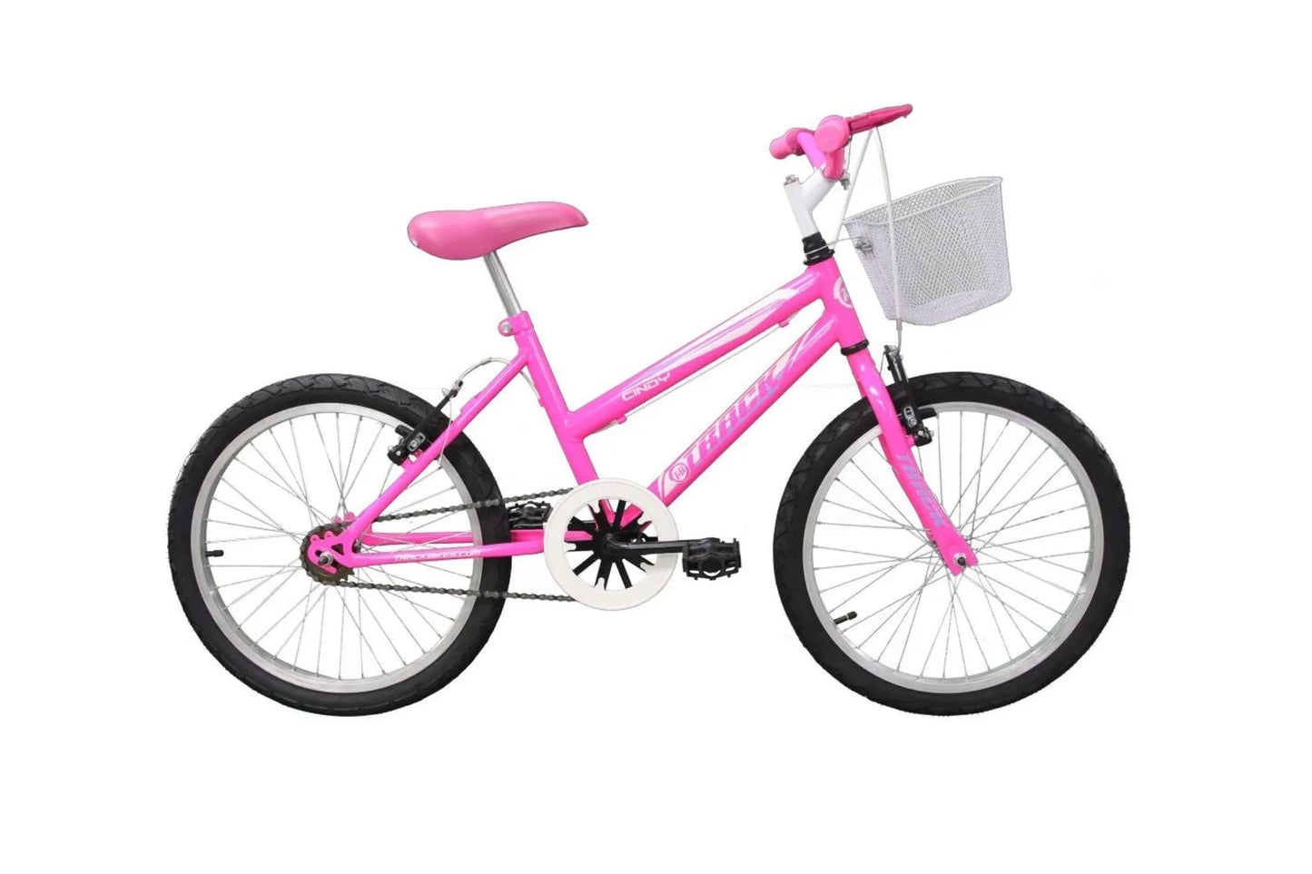 Bicicleta track bike Aro 20 Infantil Marcha Rosa Flúor