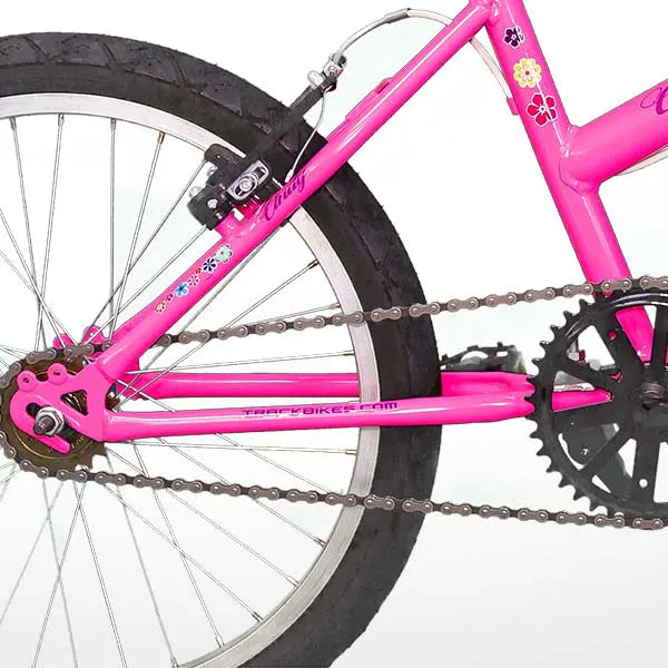 Bicicleta track bike Aro 20 Infantil Marcha Rosa Flúor