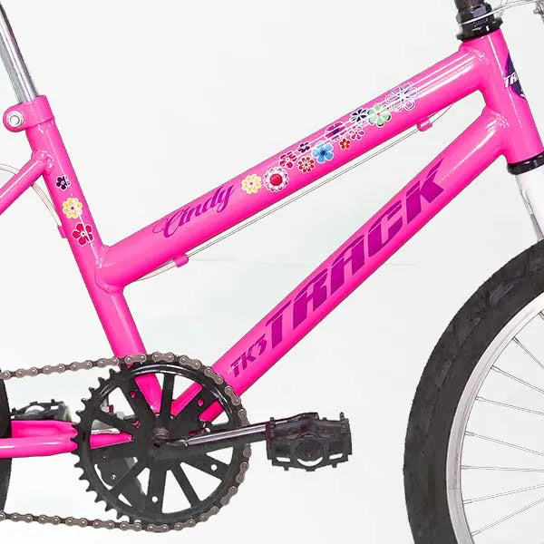 Bicicleta track bike Aro 20 Infantil Marcha Rosa Flúor