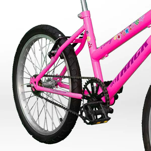 Bicicleta track bike Aro 20 Infantil Marcha Rosa Flúor