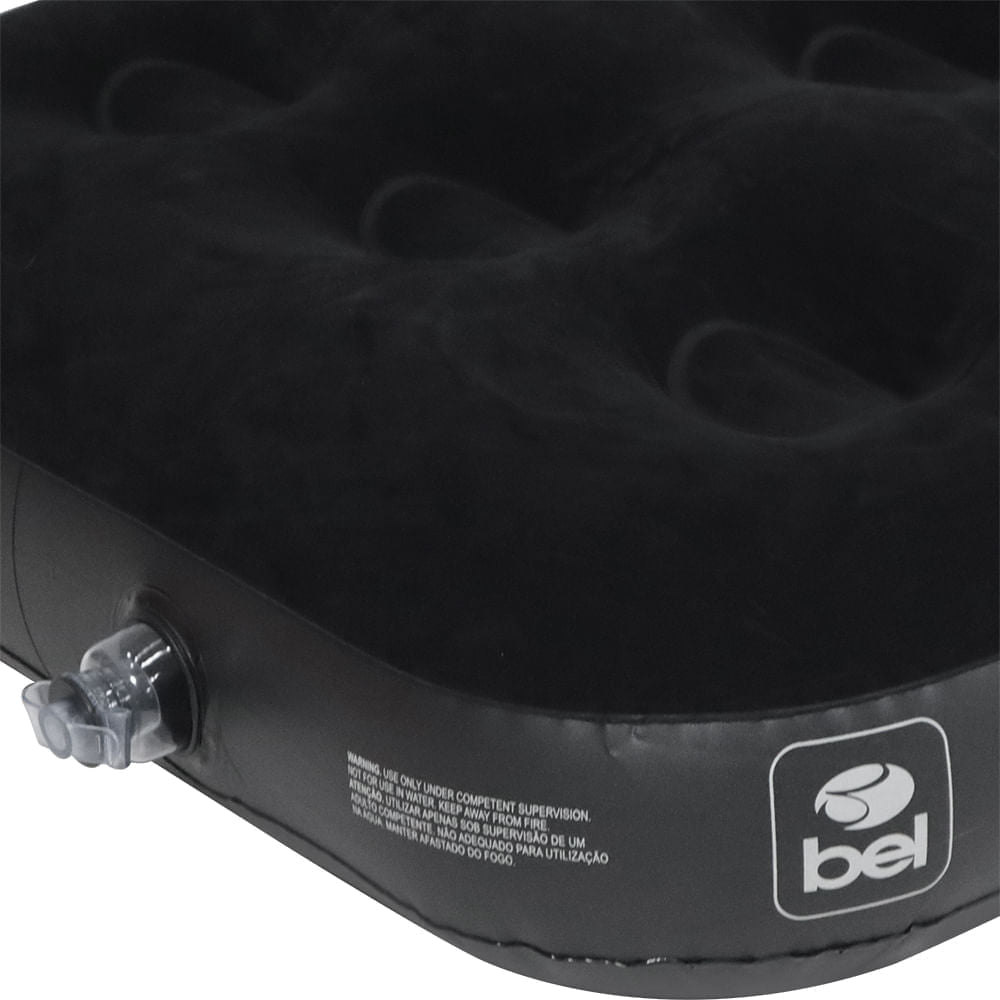 Colchão Inflável Solteiro Deluxe Comfort Preto Bel