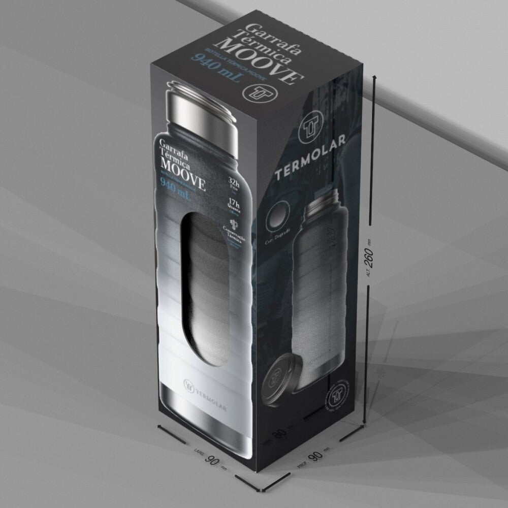 Garrafa Térmica Moove Preto Degradê 940mL Termolar