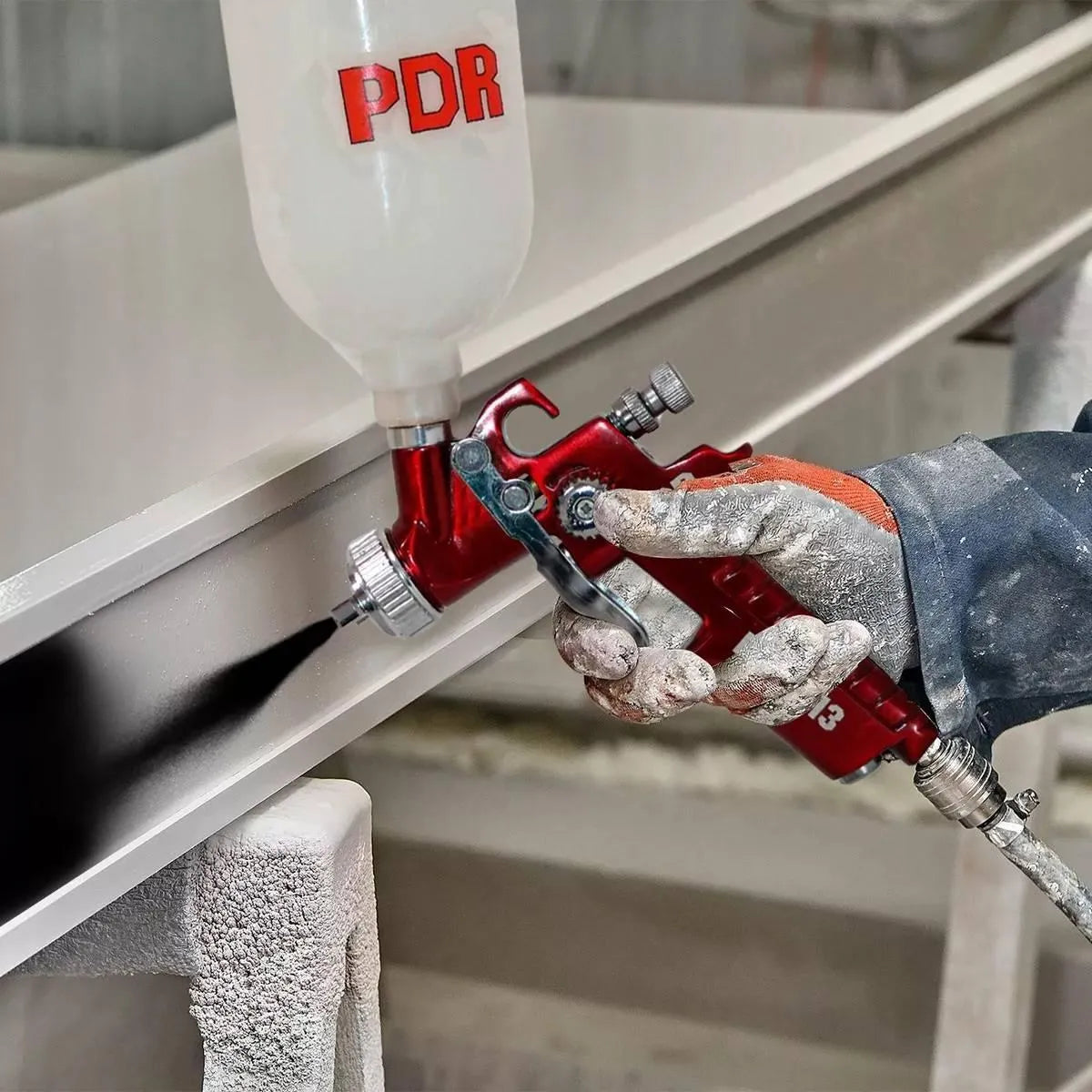 MINI PISTOLA PINTURA AR DIRETO BICO 0,8MM 250ML PRO513 PDR