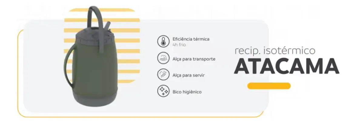 Garrafão Botijão Térmico Bico 2,5 L Green Atacama Soprano