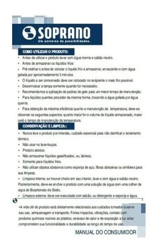 Garrafão Térmico com Bico 2,5 L Laranja Atacama - Soprano