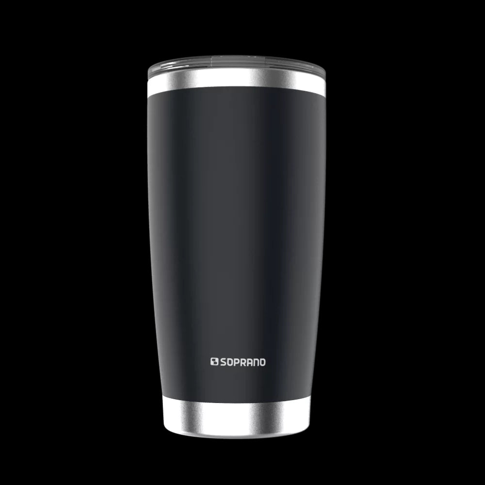 Copo Térmico de Inox com Tampa 500 ml Preto Everest Soprano
