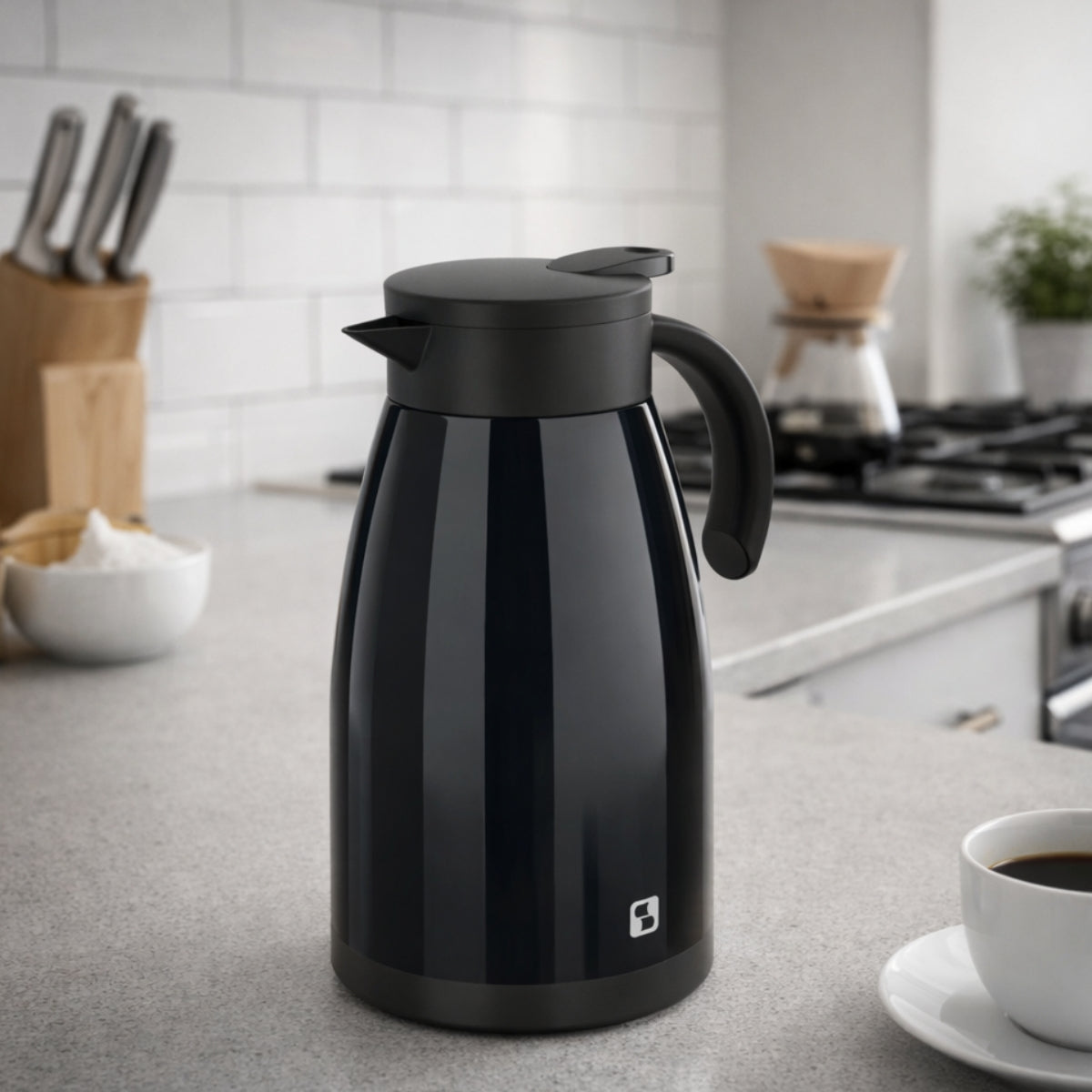 Bule Térmico Elegance 1,5 Litros Preto Soprano