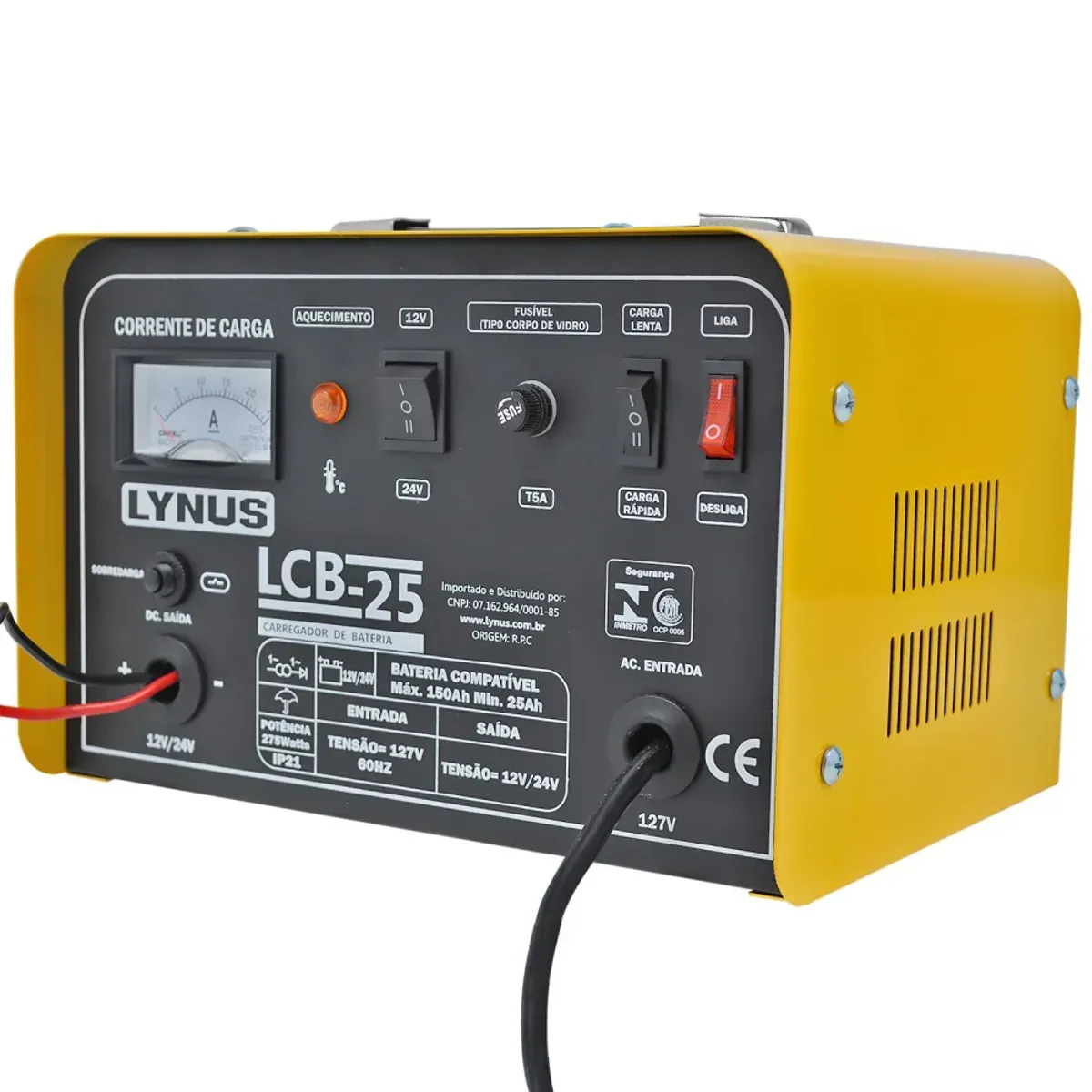 Carregador de Bateria Portátil LCB-25 127 Lynus