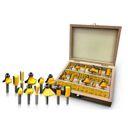 Jogo Fresas para Madeira 12 Peças - Haste 8MM Titanium 05460