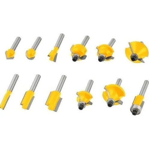 Jogo Fresas para Madeira 12 Peças - Haste 8MM Titanium 05460