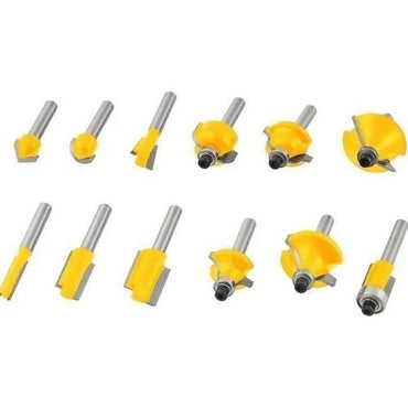 Jogo Fresas para Madeira 12 Peças - Haste 8MM Titanium 05460