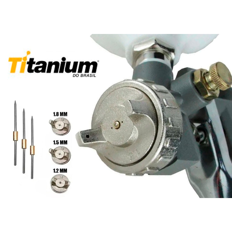 KIT PISTOLA PINTURA POR GRAVIDADE TITANIUM